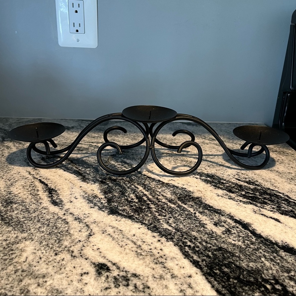 Southern Living at Home Red Mountain Iron Triple Candle Holder 18"